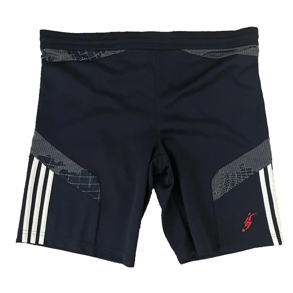VTG Y2K Adidas Soccer Shorts Clima365 Men's Small Navy‎ Blue Drawstring